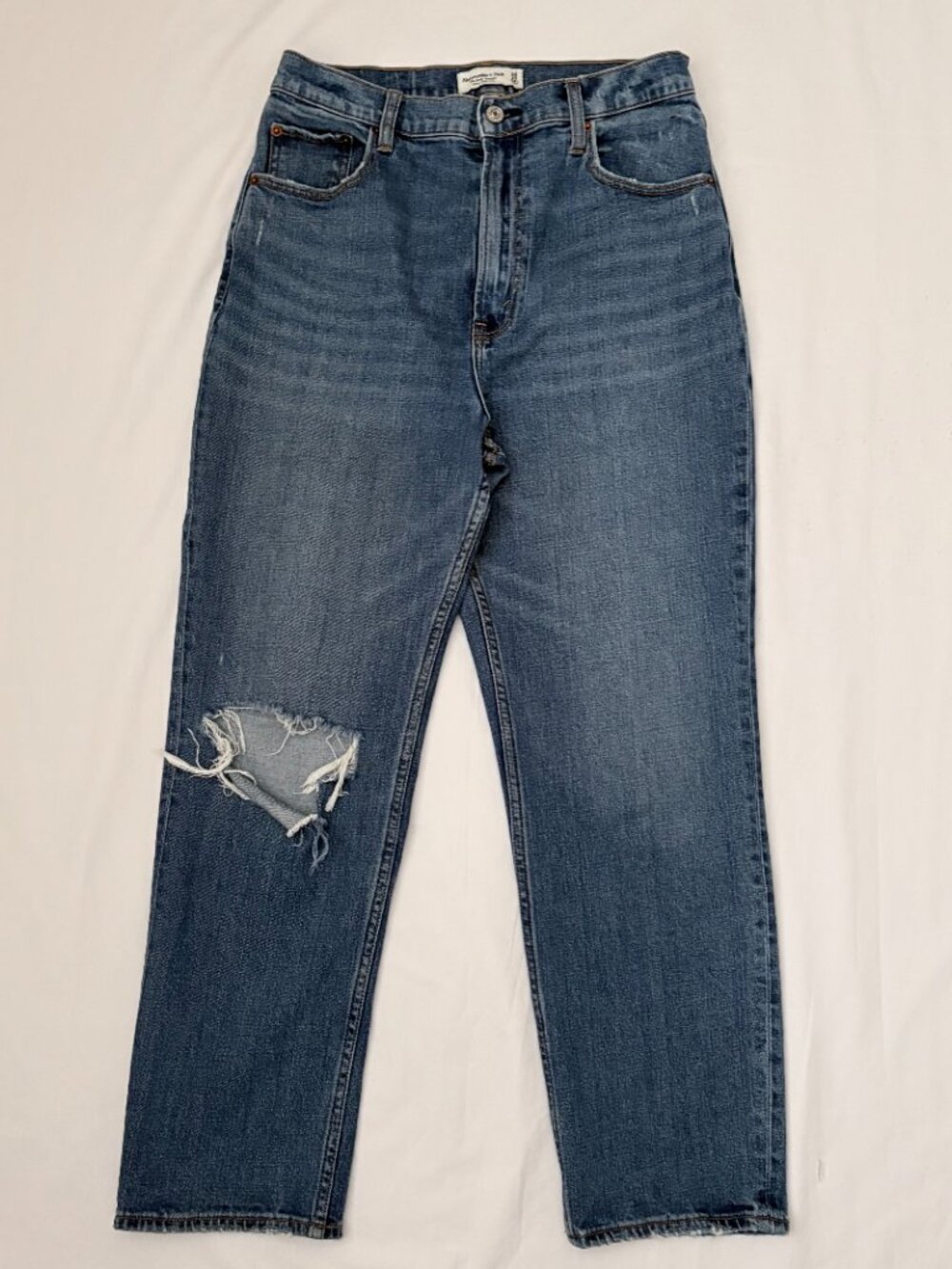 Abercrombie & Fitch Curve Love The Ankle Straight Ultra High Rise Jeans 30/10
